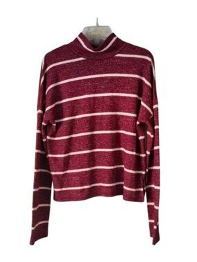 So Heritage burgundy turtleneck sweater XS